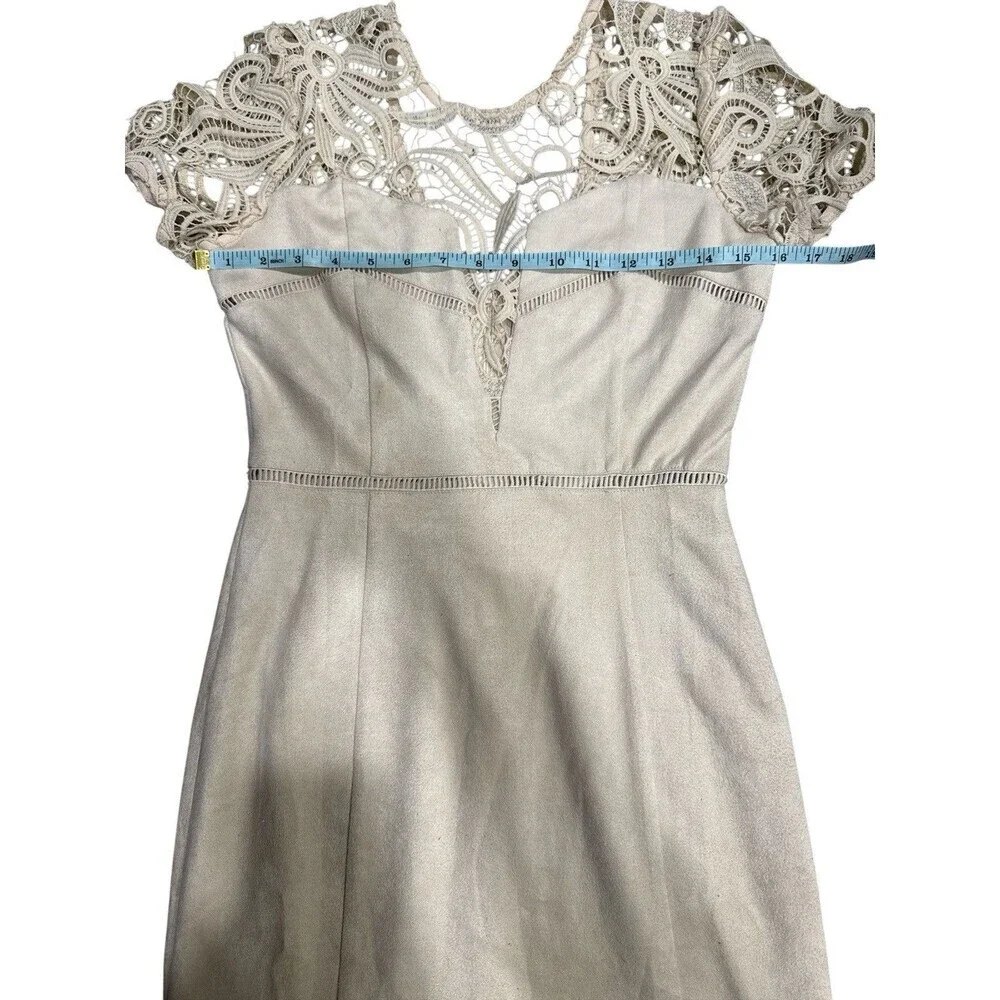 J.O.A. Los Angeles Cream Lace Cap Sleeve Mini Dress Bridal Boho Style Size S NWT